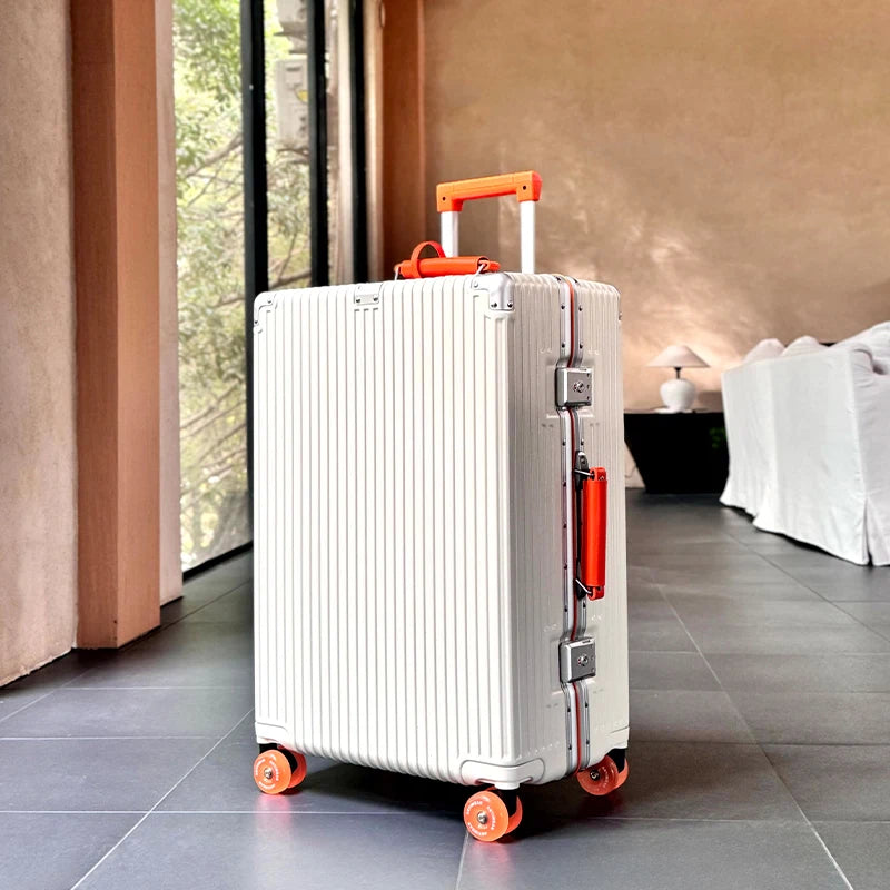 Valise à main Sushimu 20 pouces – Étui en cuir, trolley avec petite serrure à combinaison