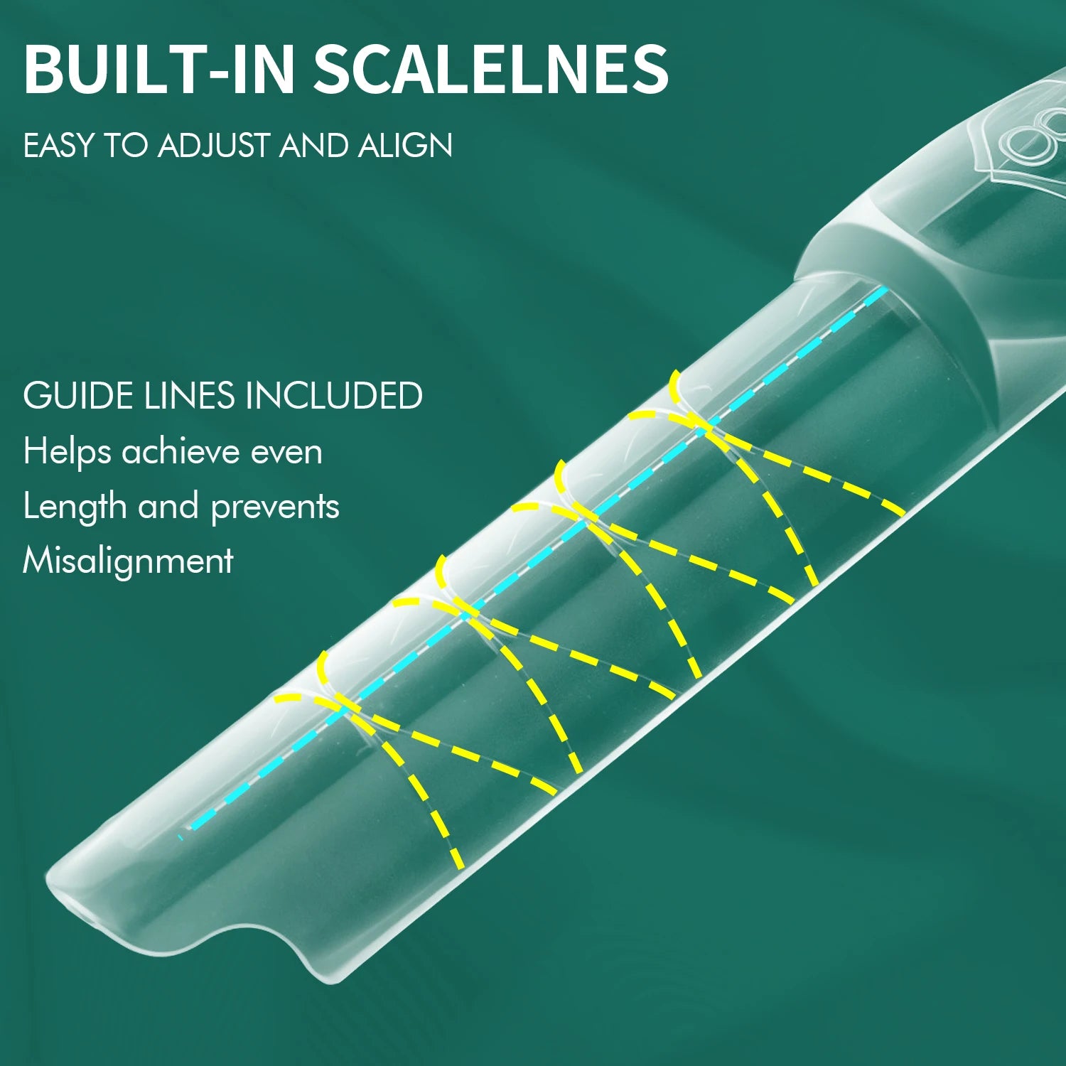 Formes d’ongles réutilisables - Space French Dual Forms – 60/75/150 pièces, Transparent, Réutilisable