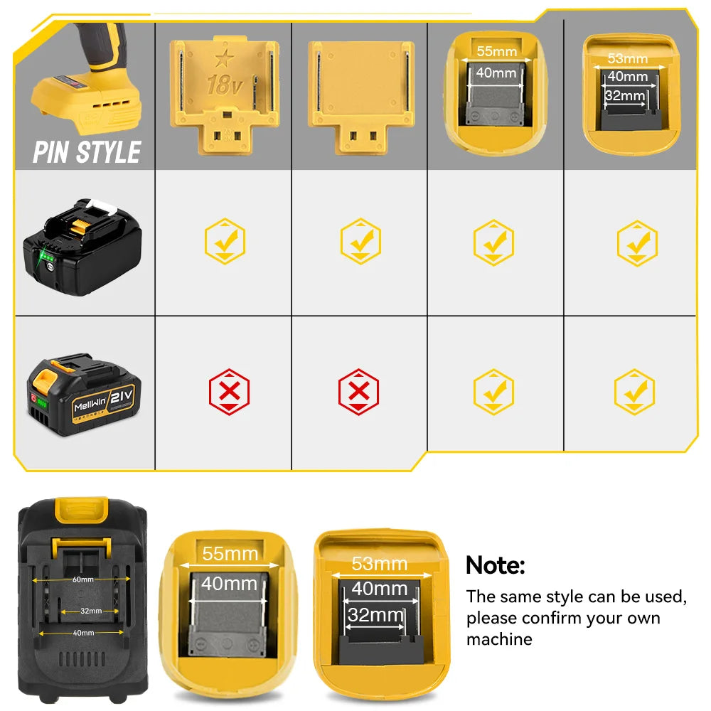 MELLWIN batterie Rechargeable 15000mAh outil électrique batterie au Lithium indicateur Led batteries Pack pour Makita 18v batterie broches