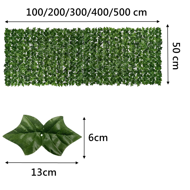 Clôture en lierre artificielle pour jardin, décoration extérieure