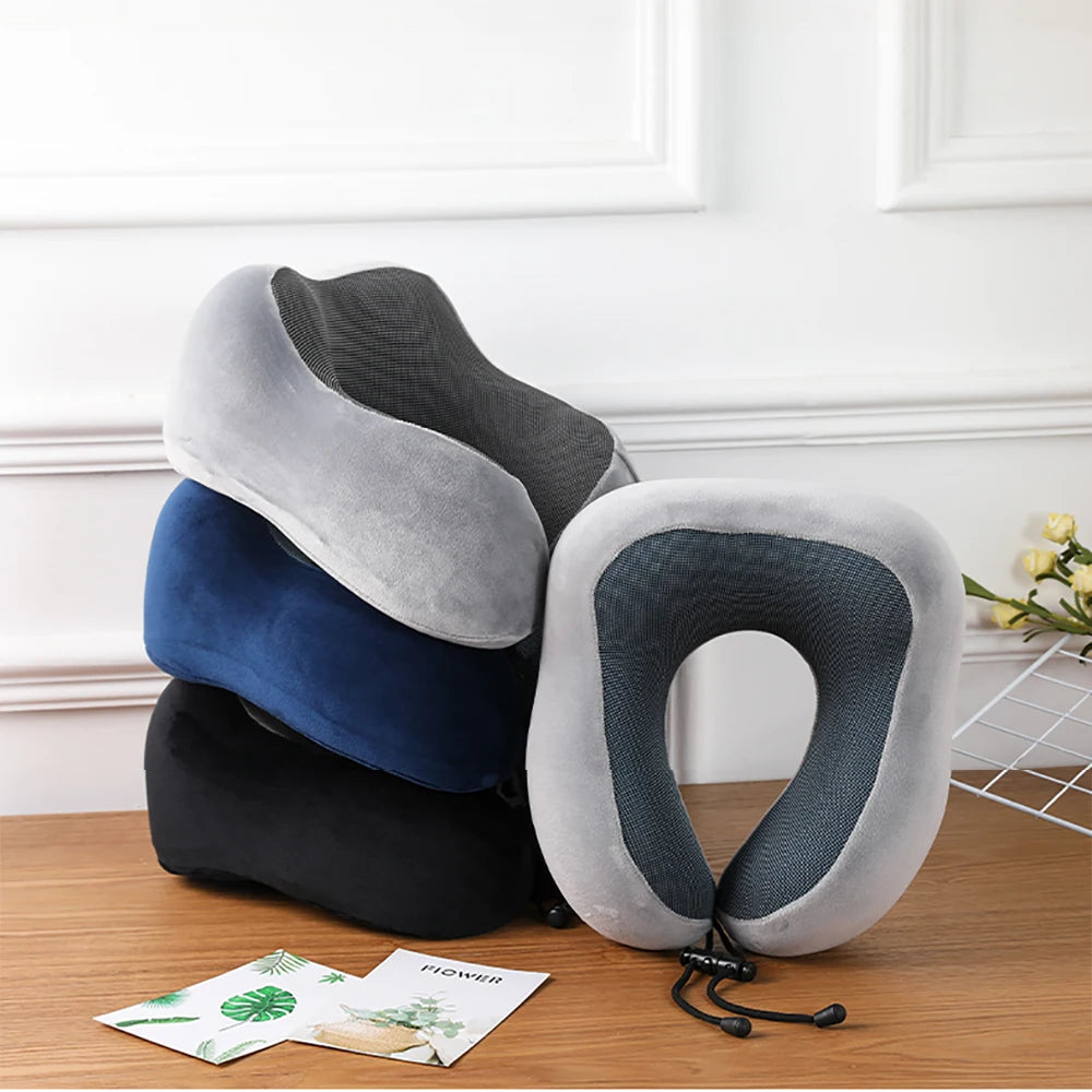 Memory Foam Car Pillows Soft Neck Support U Shaped Travel Pillow Rest Cushion Interior Cervical Auto Accessories 