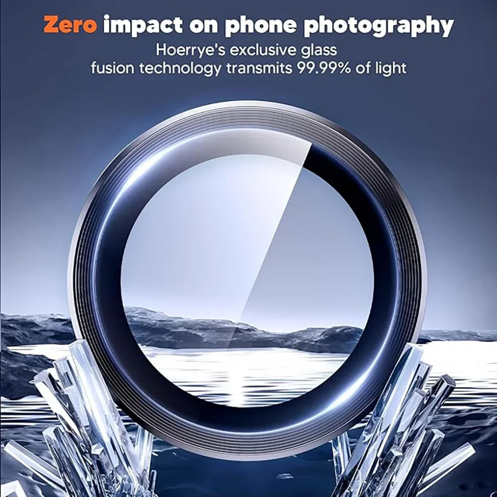 Anneau d’objectif en métal + verre de protection pour Samsung Galaxy – Style diamant