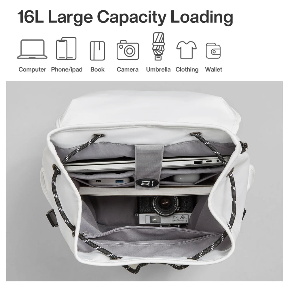 Sac à dos Mixi 16'' pour ordinateur portable – Unisexe, léger, imperméable, week-end et voyage