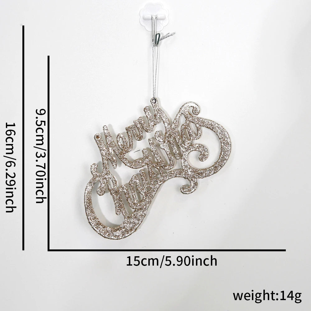 Ornements de lettre de joyeux Noël, décoration d'arbre de Noël, décoration d'intérieur