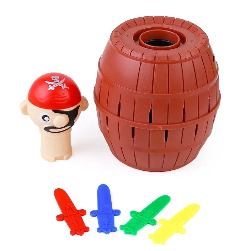 Children's barrel toys, game of chance, pirate jump, sword stab, gift for child