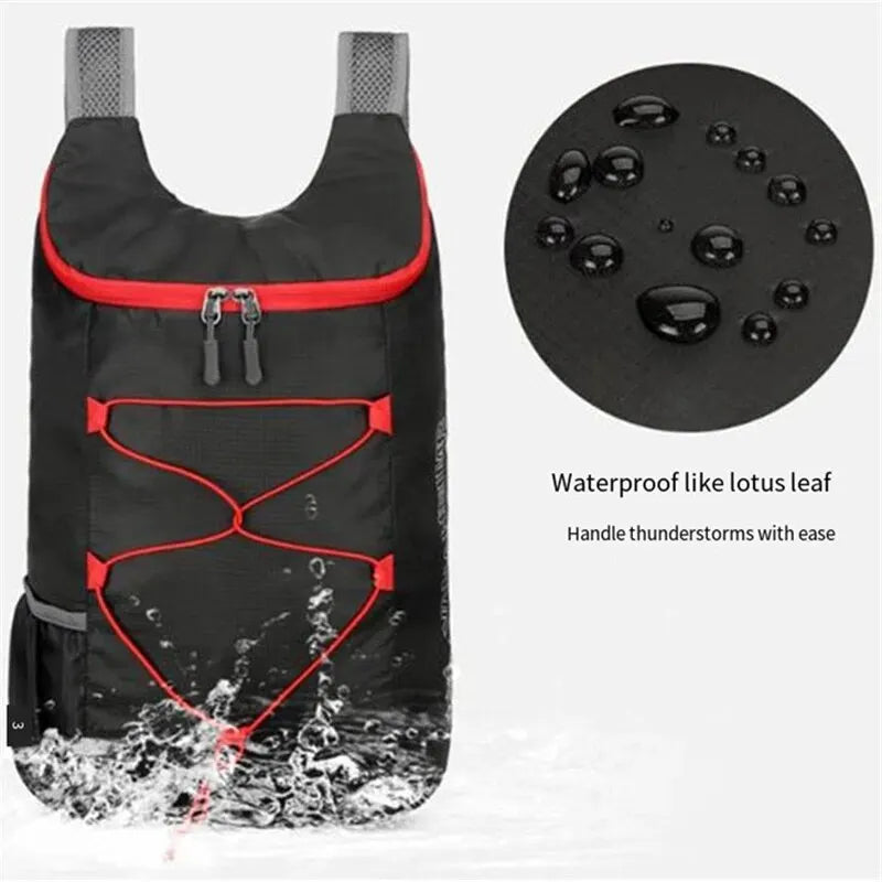 Multifunktionaler Outdoor-Klapprucksack, wasserdichte Sporttasche aus Nylongewebe, hohe Dichte, leicht, Camping, Wandern, Reisen