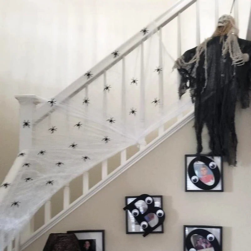 Petites Araignées Noires en Plastique – Décoration Halloween, Maison Hantée – Lot de 50 Pièces