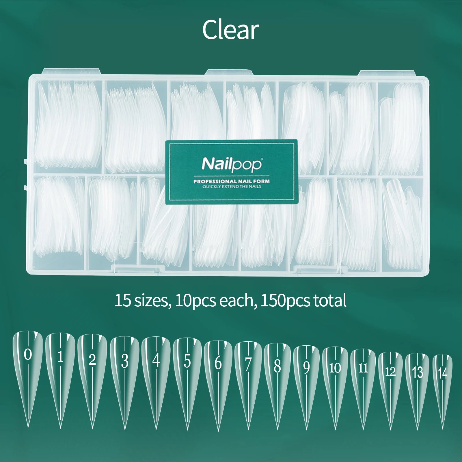 Effet Manucure Française Rapide, Réutilisables - Nailpop Formes Doubles pour Ongles 150 pièces