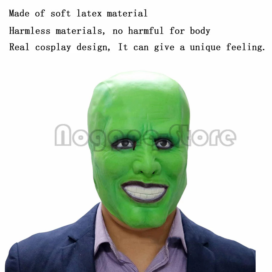 Masque de cosplay complet du film Rick, accessoires de costume de mardi gras, vert, drôle, Noël, carnaval, fête d'Halloween