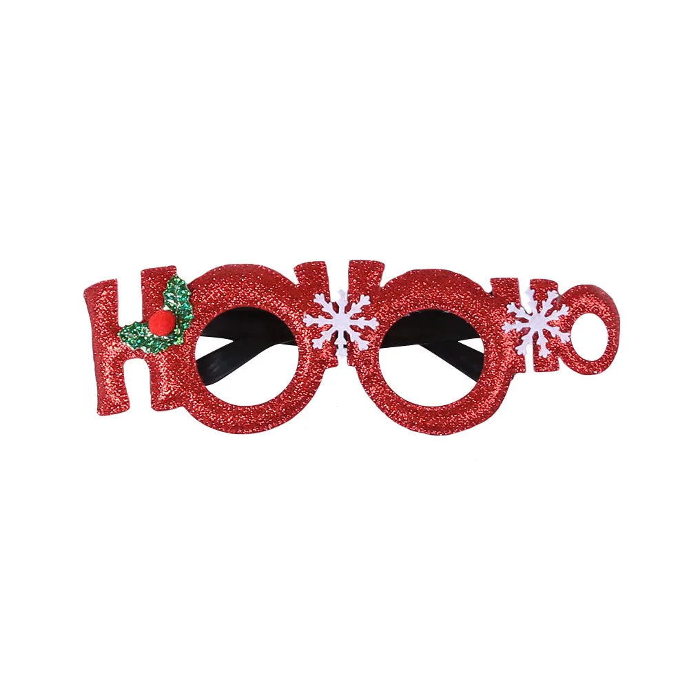 ACCESSOIRE CRAZY PARTY Décorations de Noël, lunettes de Noël pour enfants, ornements de Noël 2024, père Noël, bonhomme de neige, bois, montures de lunettes