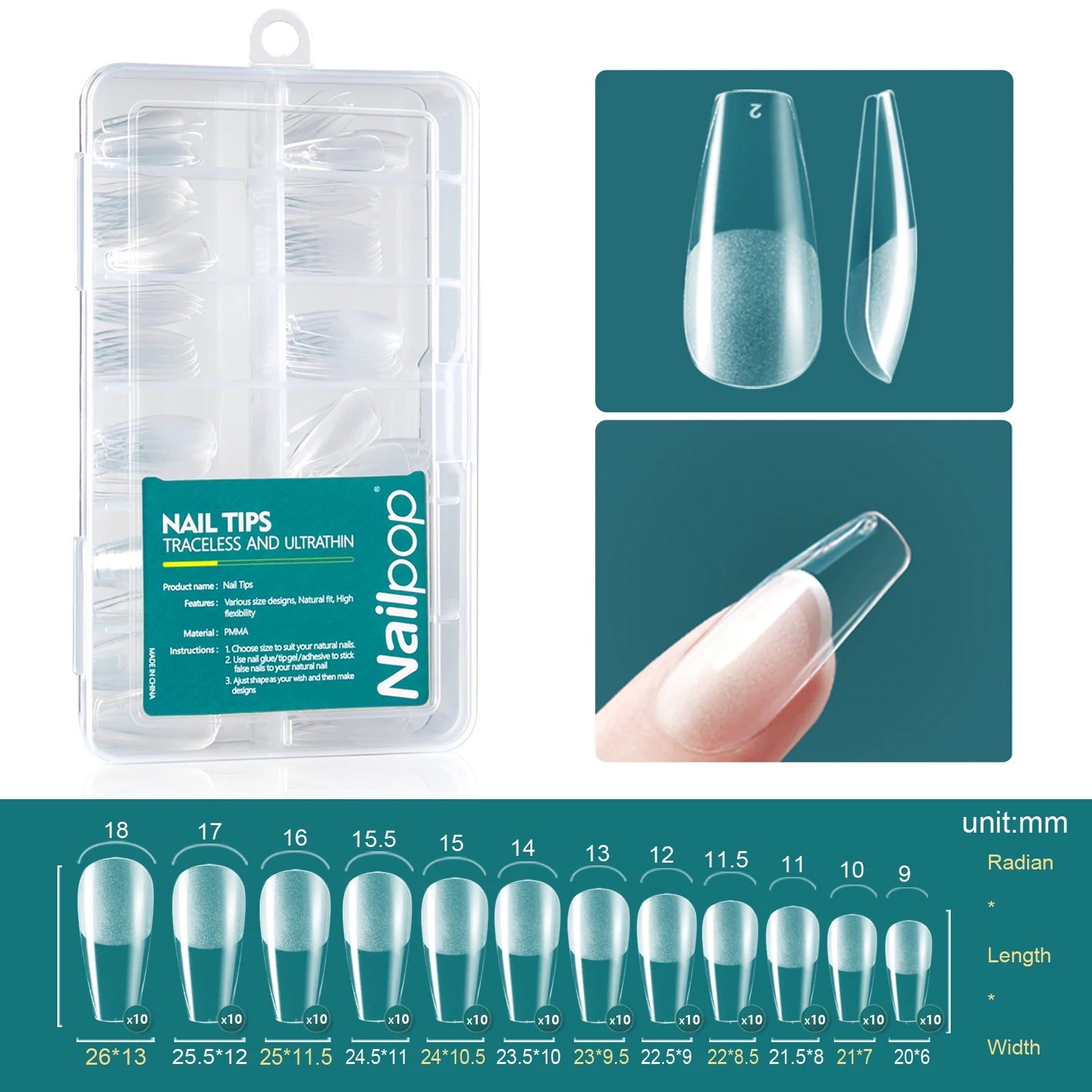 Capsules Ongles Gel Souple Full Cover 120 pcs