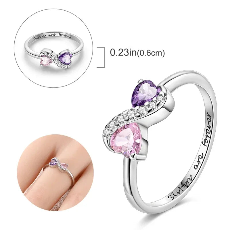 Bagues en empilables en zircon coloré Soleil Lune Étoile pour femmes.