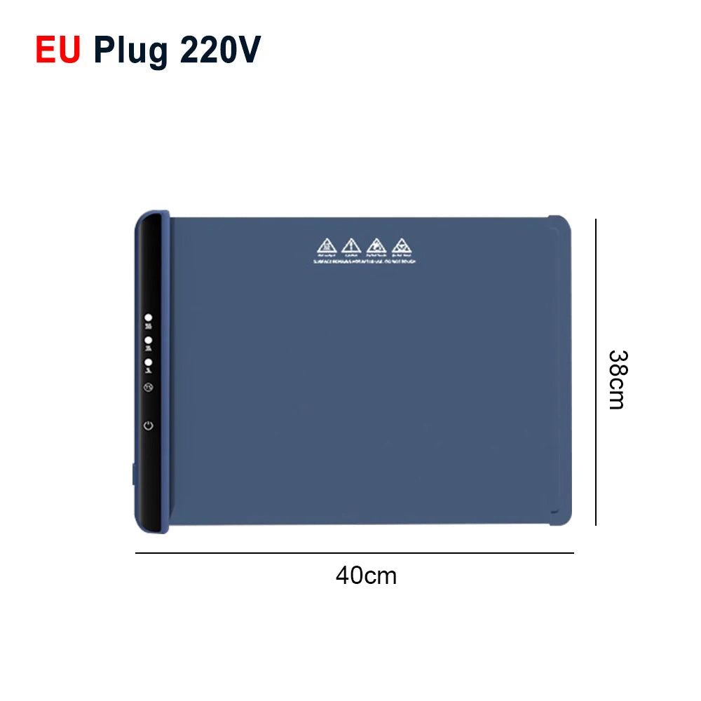 Chauffe plat électrique, Plaque chauffante électrique pliable et portable, Smart Food, Polymères à chauffage rapide, 3 réglages