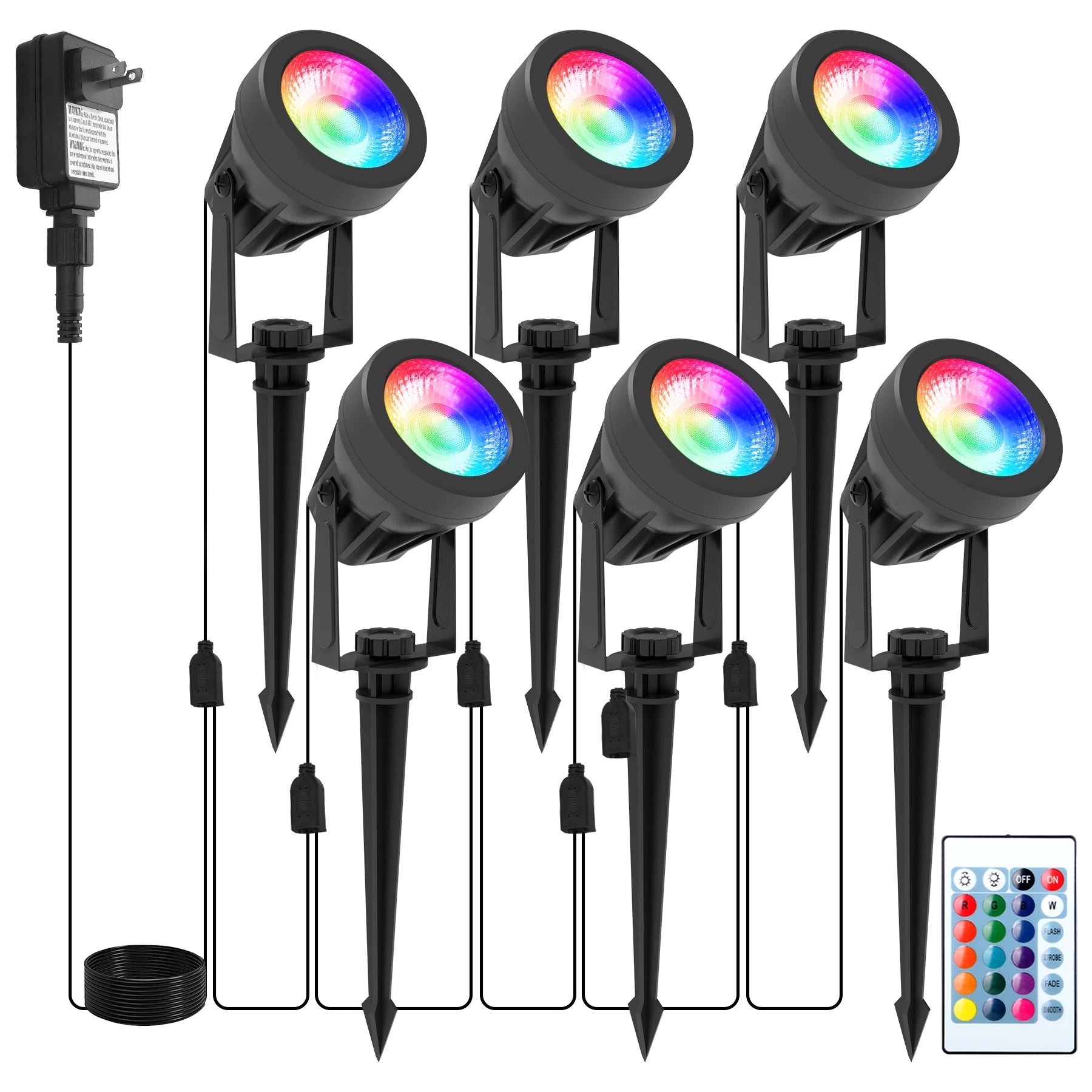 Niedervolt-wasserdichte LED-Lampe, Außenbeleuchtung, dekorative Landschaftsleuchte, ideal für Rasen oder Garten, RGB, 3000K