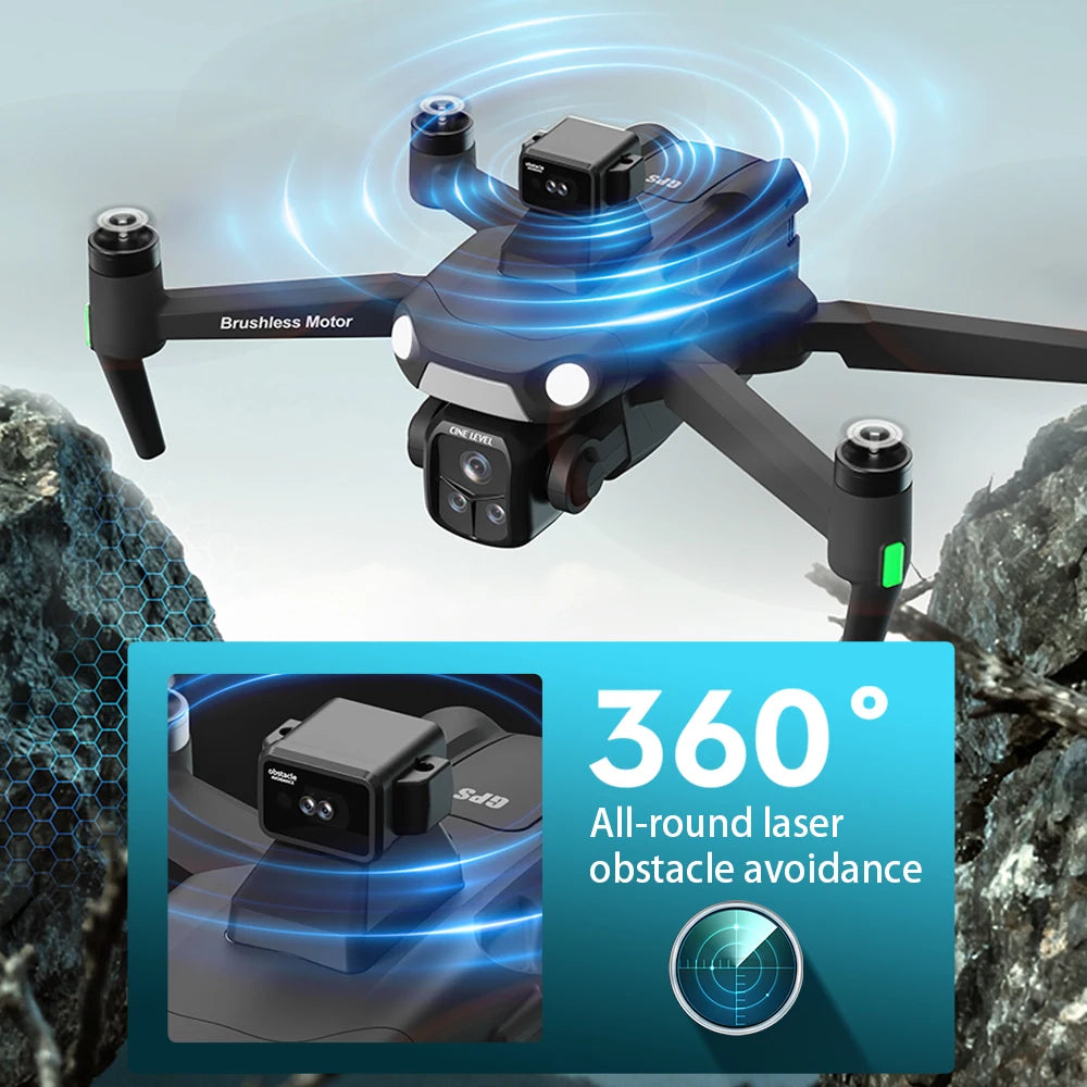 A1R 3S Drone GPS 4K – Évitement d’obstacles laser 360°, cardan 3 axes, portée 3 km