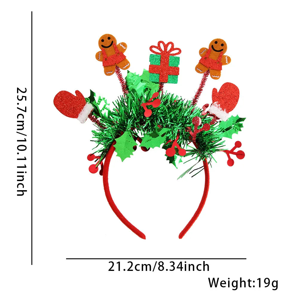 Serre-tête décoratif, Bandeaux du Nouvel An et de Noël  - Cerceaux pour cheveux de bonhomme de neige de renne