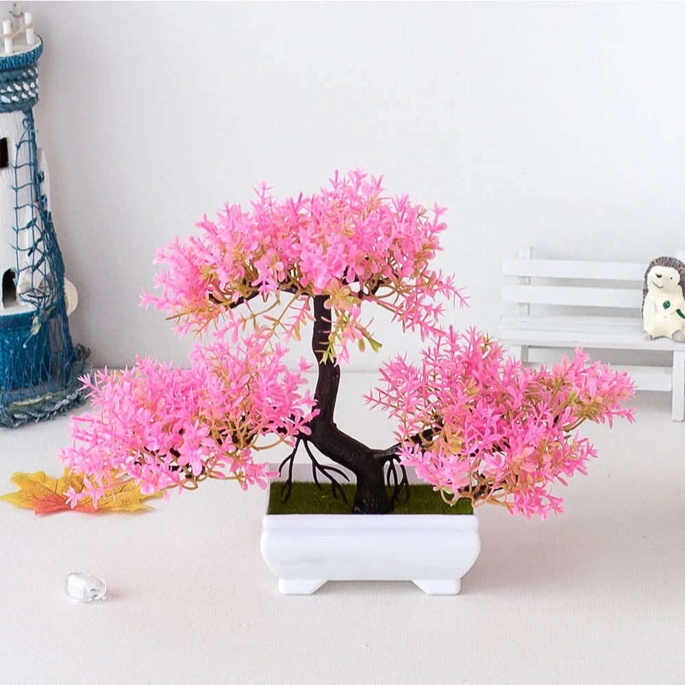 Künstliche Kunststoffpflanzen Bonsai Kleiner Baumtopf Gefälschte Pflanze Topfblume Gartenarrangement Ornamente Schlafzimmer Zuhause Tischdekoration.