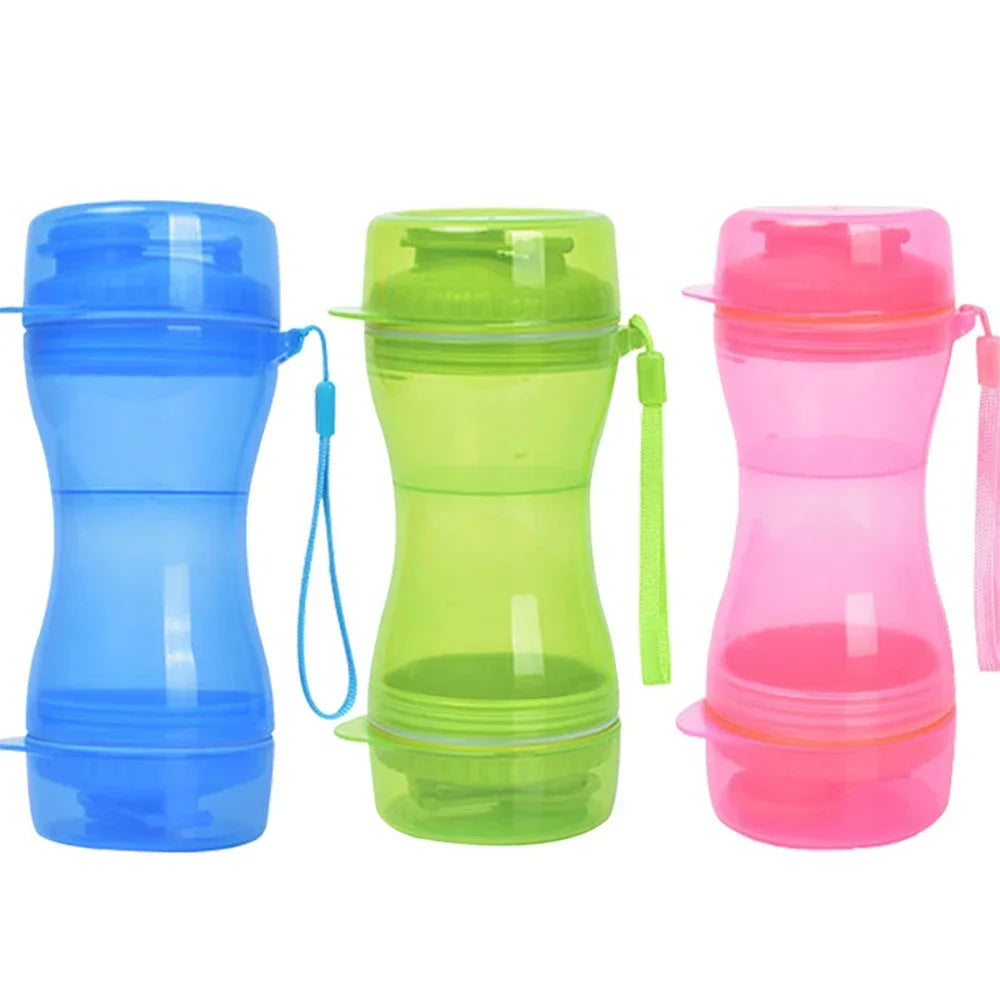 Portable Pet Water Bottle Food Storage Training Water Dispenser for Large Dogs Pet Accessories Stuff Outdoor PP