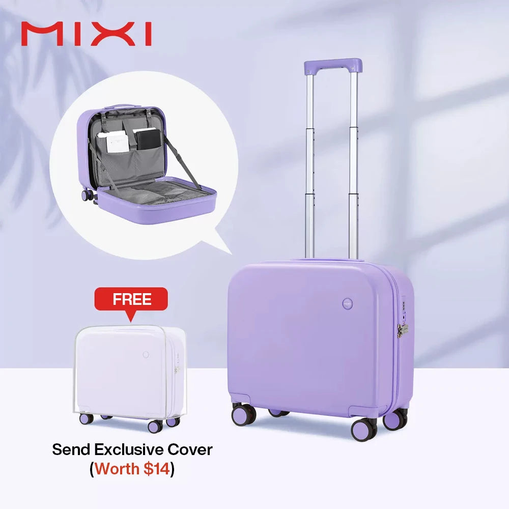 Valise Mixi à main 16 pouces – Cabine d’embarquement, Spinner, 34 L, 100% PC, léger, unisexe