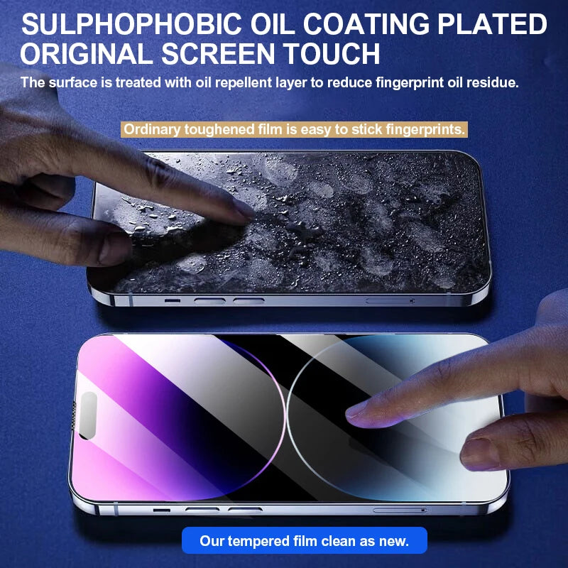 Verre trempé pour iPhone – 3 pièces (14/13/15/11/16 Pro Max, XR, X, XS Max, 6, 8, 7 Plus, SE 2020)