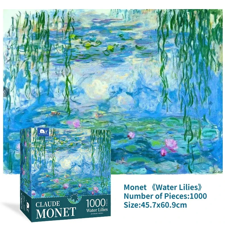 Puzzle Monet 1000 pièces pour Adultes et Enfants, Jeu Familial, Peinture à l'Huile, Décoration de la Maison