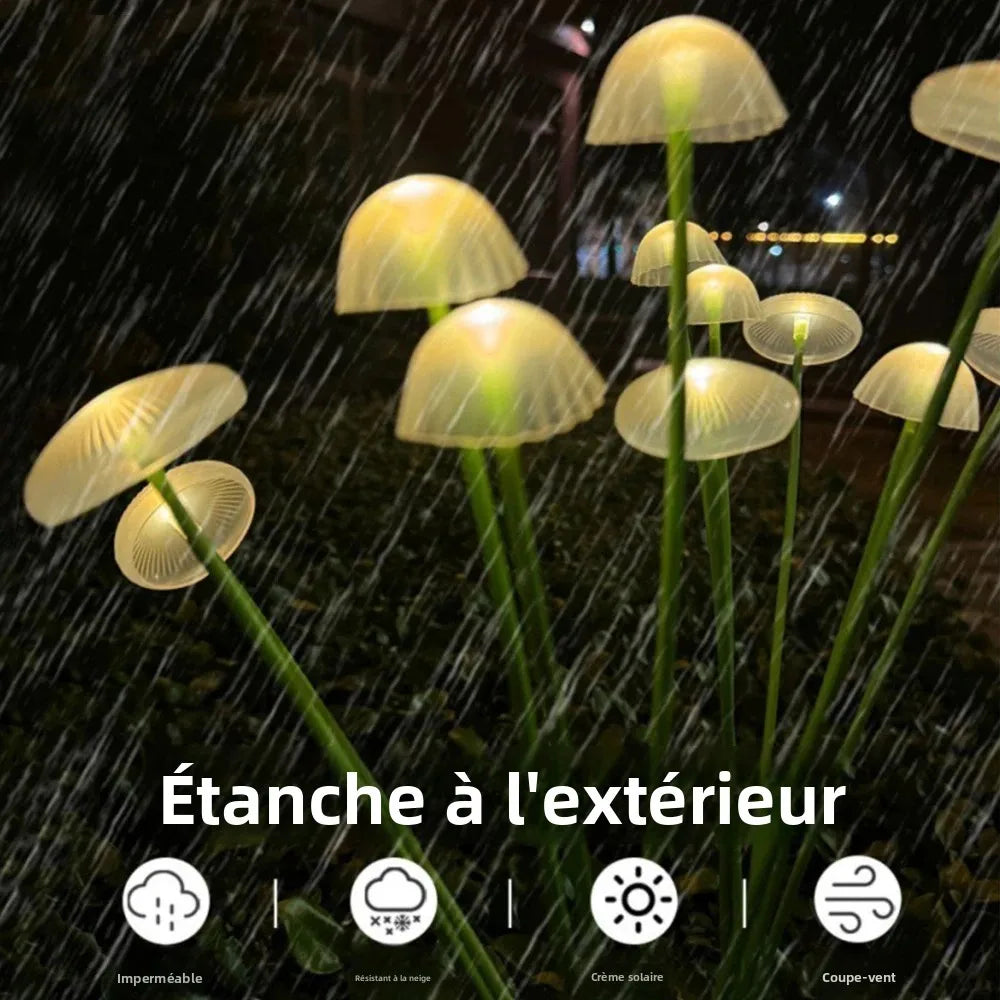 LED Solar-Qualle / Pilz-Fee – Wasserdichte RGB-Gartenleuchte
