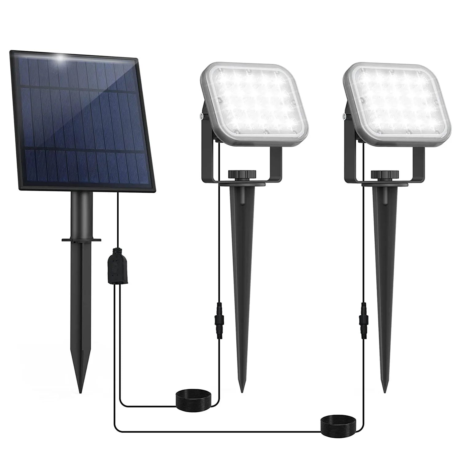 T-SUNRISE LED-Solarleuchte – IP65, 2-in-1 / 4-in-1 Außenbeleuchtung, 3000K/6000K/RGB, Garten- und Landschaftsleuchte