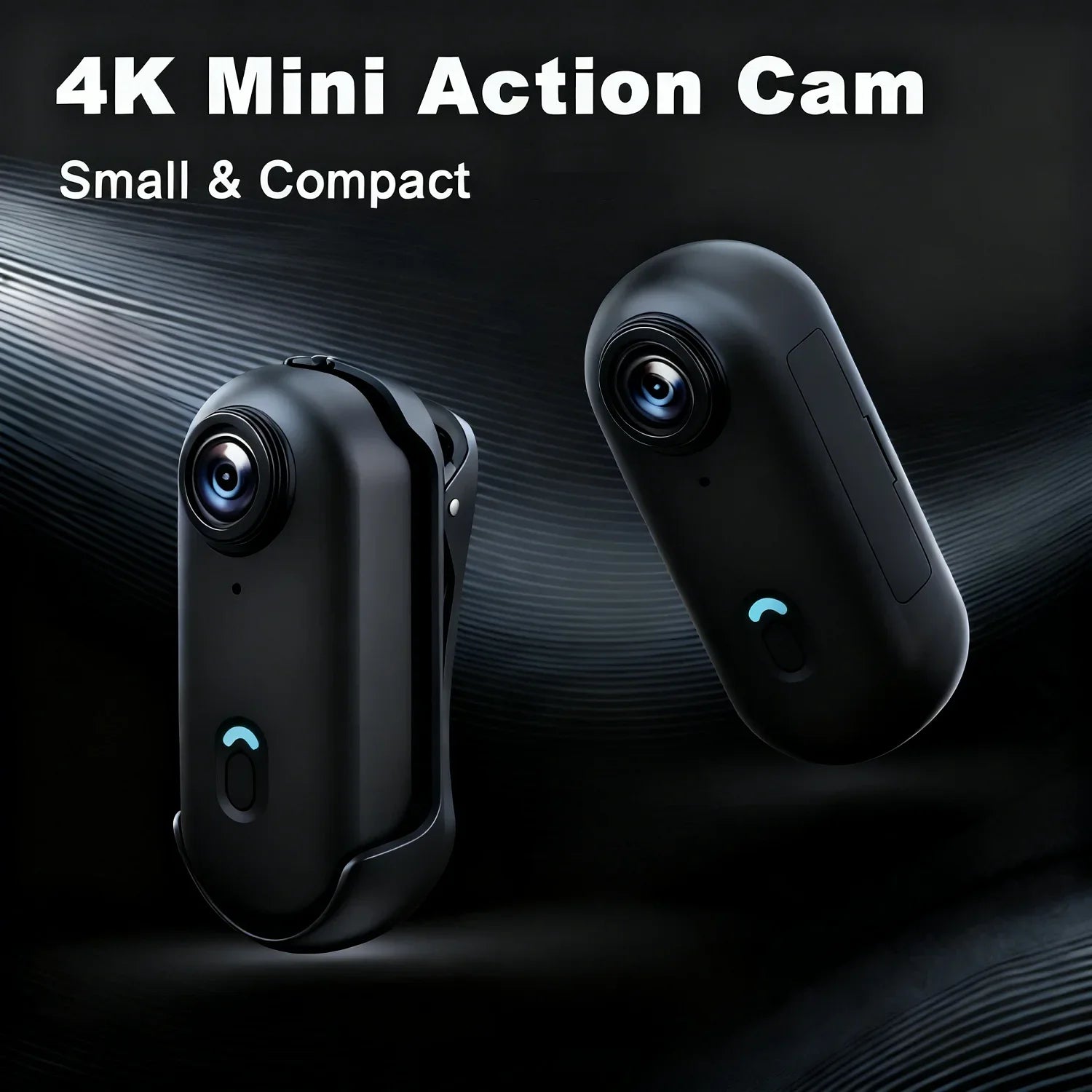 Mini caméra JETO H88 4K/1080P – Casque, Vélo, Moto, Sport et Plongée