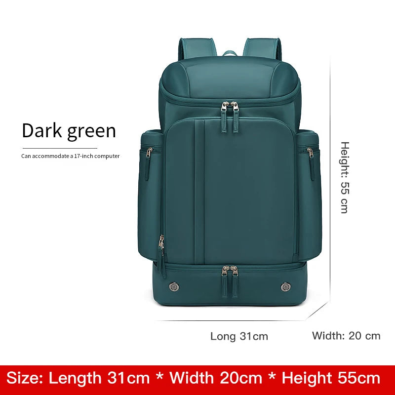 Sac à dos SUSHIMU – Double épaule pour hommes, randonnée et voyage, compartiment ordinateur portable