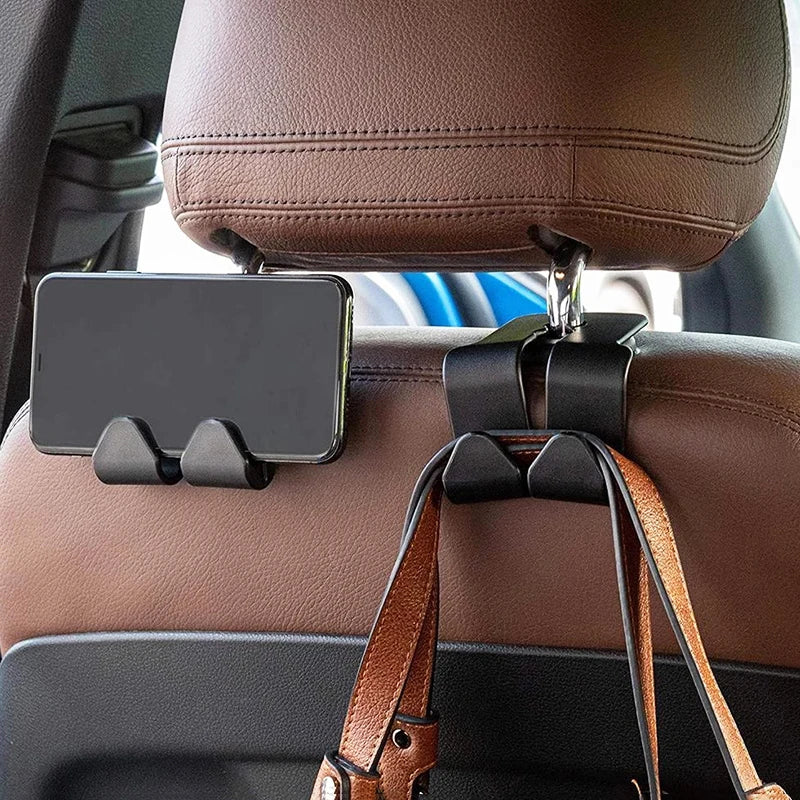 Universal Car Seat Hook Headrest Hanger Hooks Double Clip