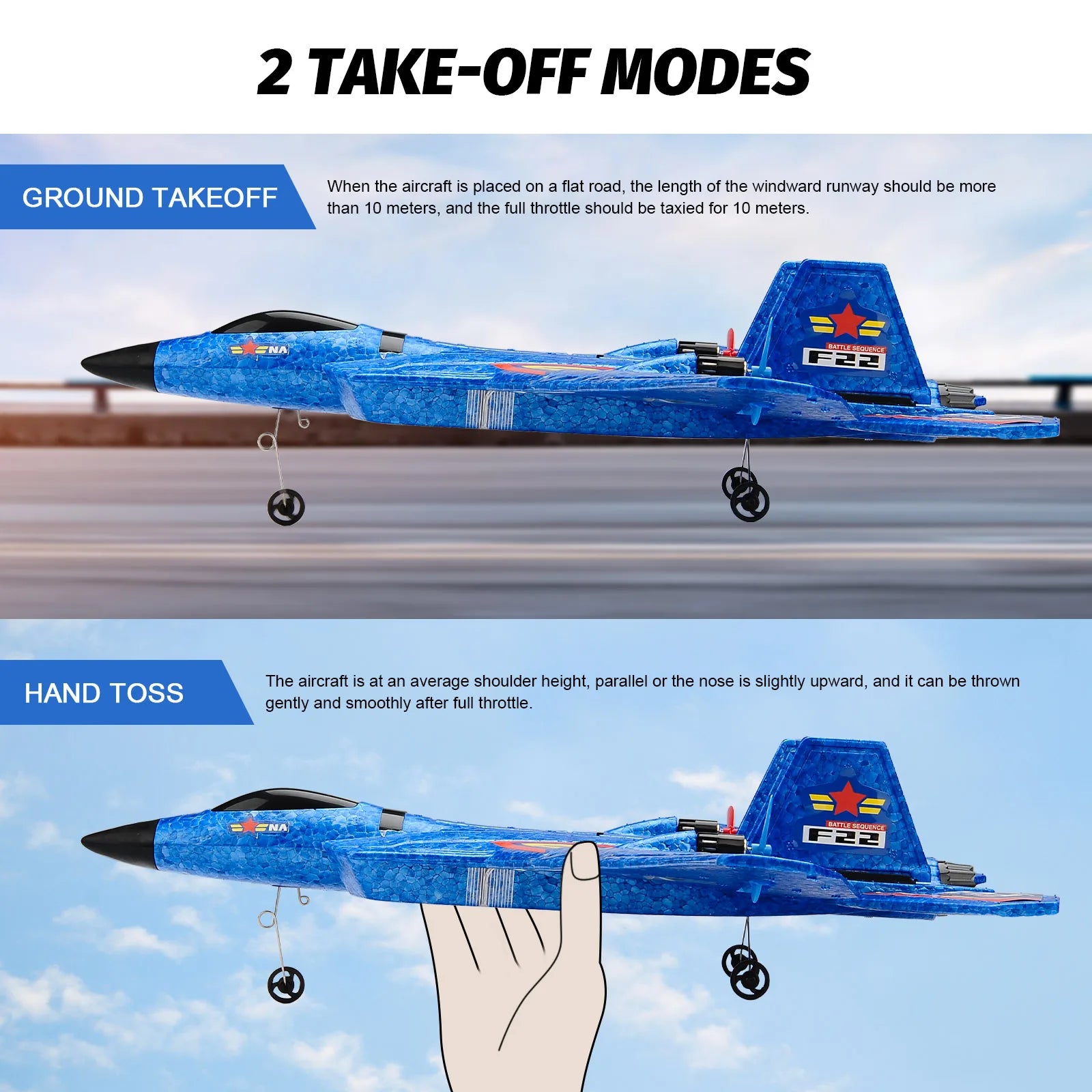 F22 raptor 2.4G remote control airplane EPP foam toy for kids 