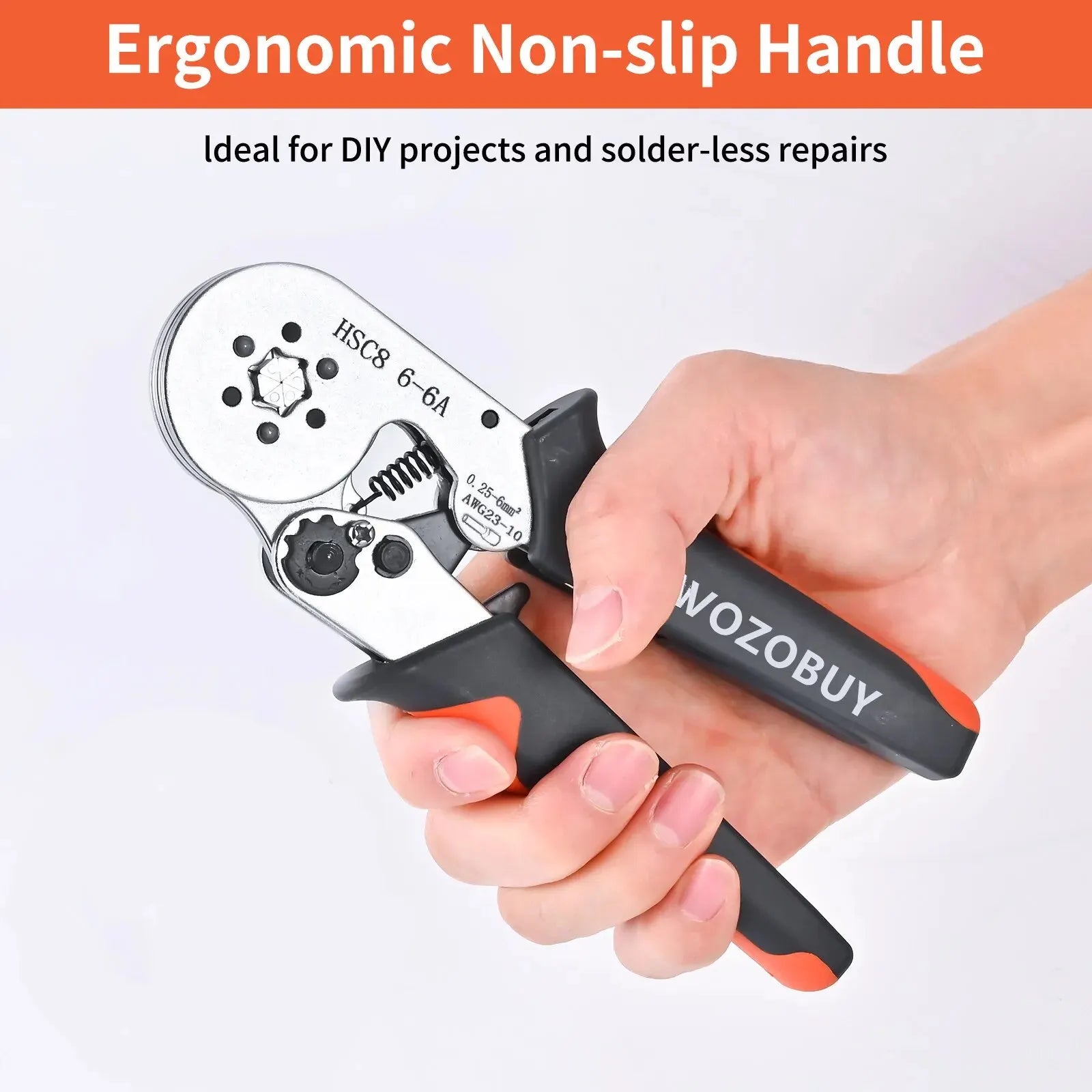 Mini Electrical Pliers HSC8 6-4/6-6(0.25-10mm²/0.25-6mm²), Wire Connection Repair Pliers