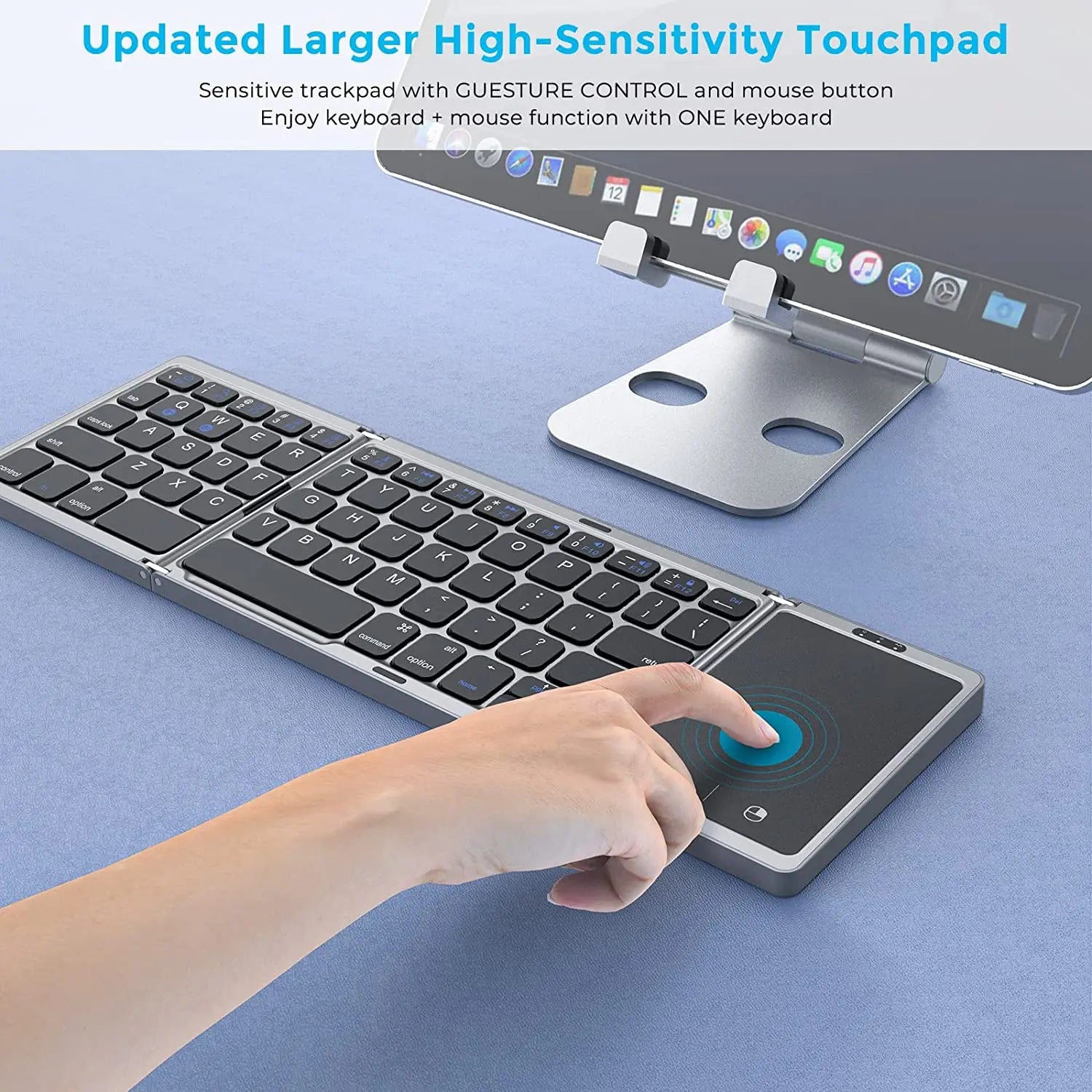 Clavier Bluetooth pliable sans fil Seenda, portable, pour PC Mac Smartphone Windows iOS Android