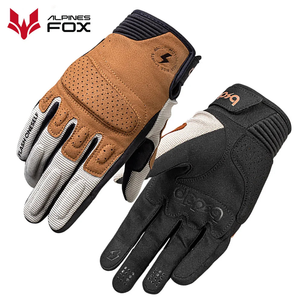 Gants de Moto tactiles Respirants et Antichocs, Collection Printemps Automne