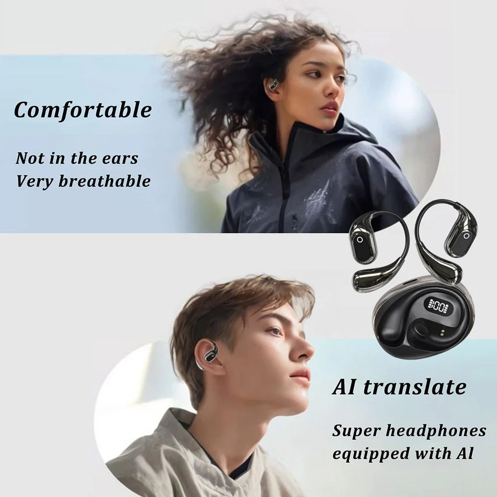 Écouteurs Airpods, traduction IA, casques Bluetooth 5.3, casques sans fil, écouteurs antibruit, 138 langues, casque en temps réel