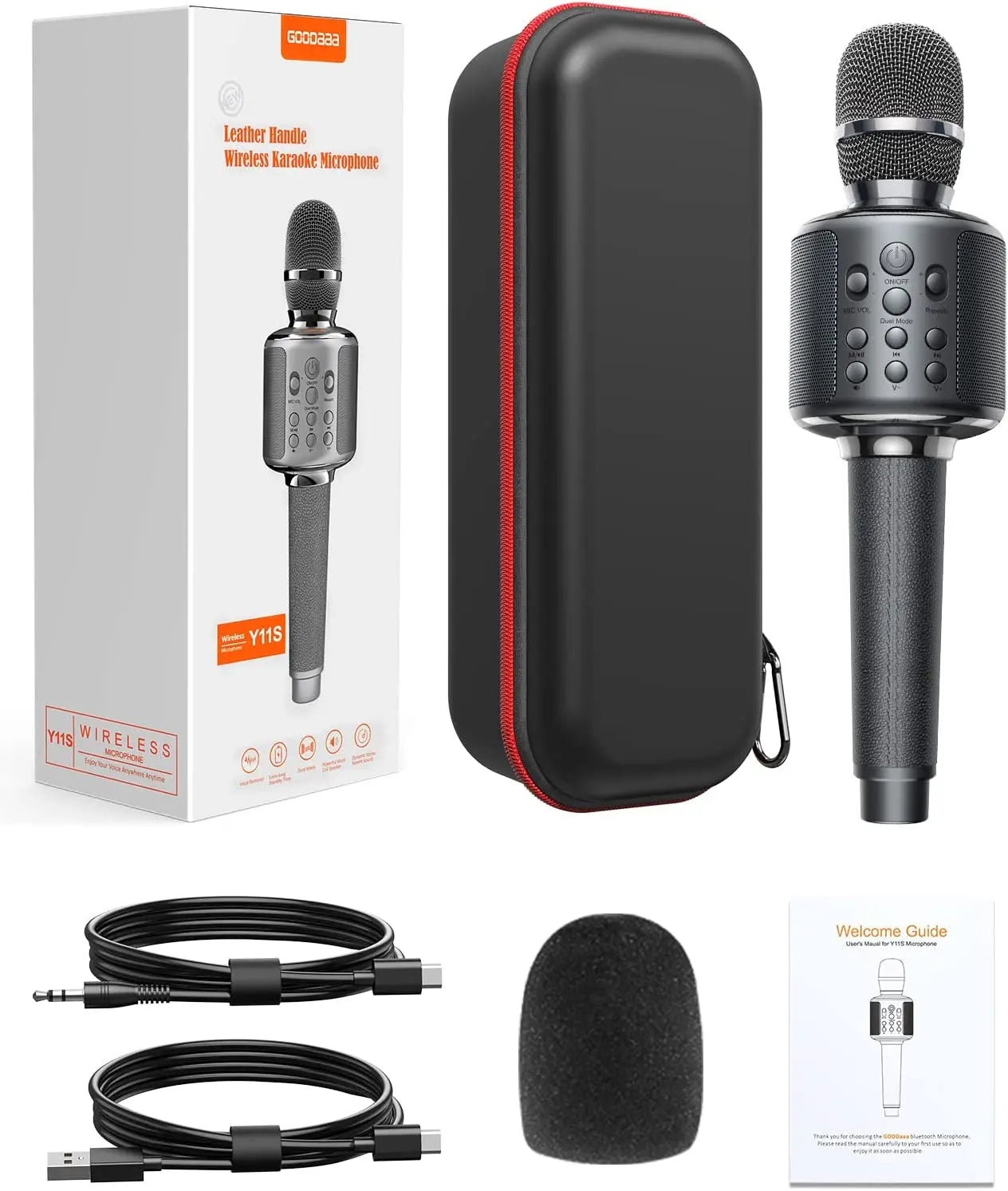 Portable Wireless Bluetooth Microphone for Adults and Children, Recording, Playing,