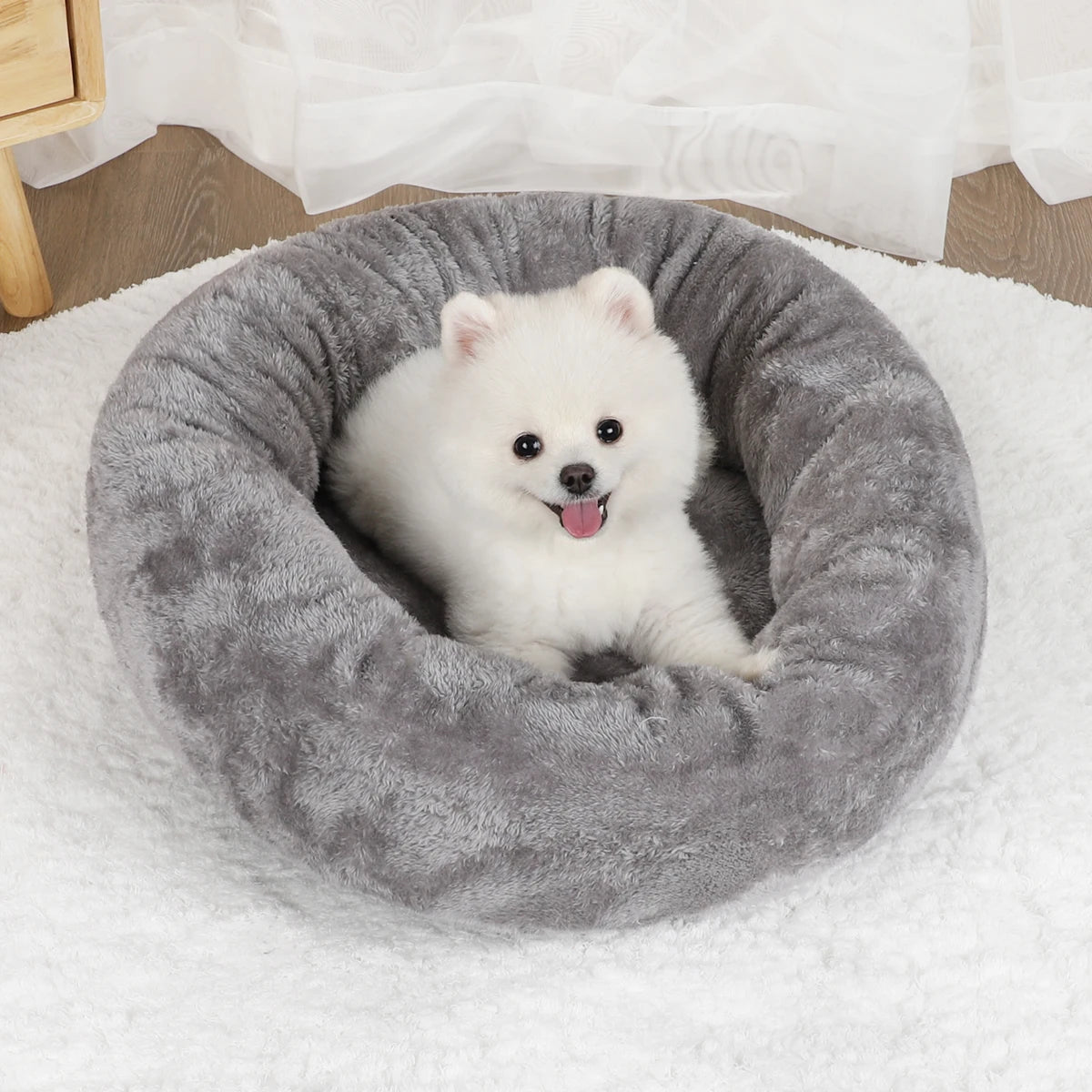 Washable Soft Pet Cushion Puppy Beds Fleece Cat Basket Plush Accessories Large Medium Dogs 