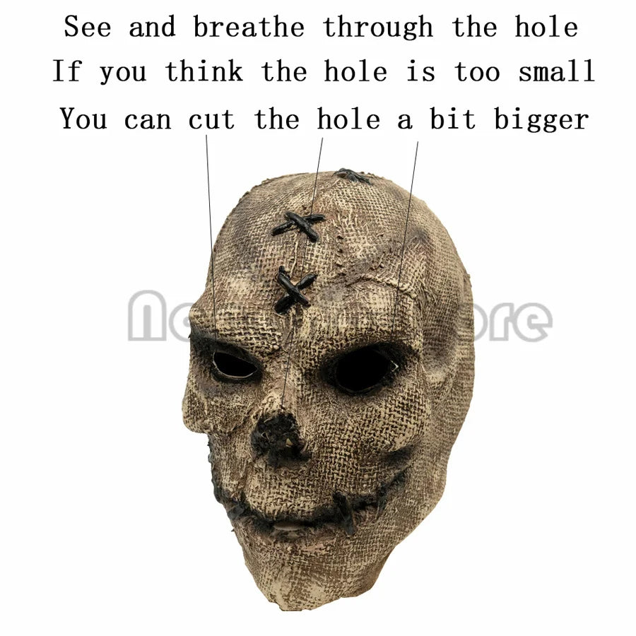 Masque Halloween Crâne Rétro – Couvre-Chef Complet Squelette Cosplay