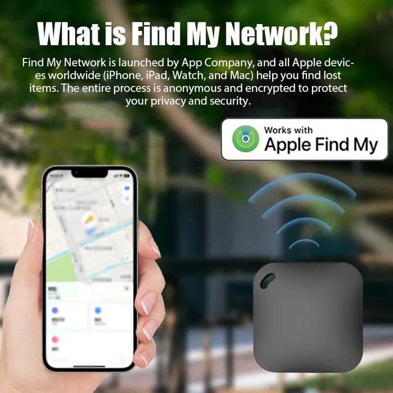 Bluetooth Smart GPS Tracker, Works with Apple Find My Andrea ITag, MFI Rated Locator 