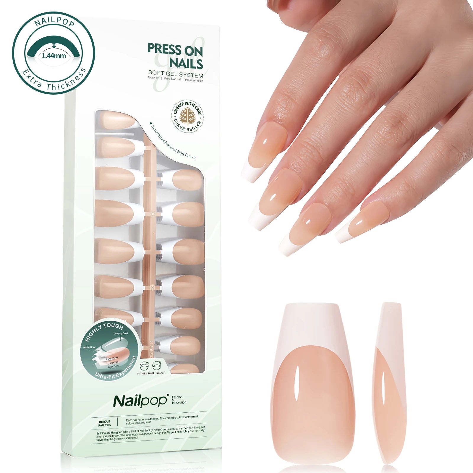 Press On Français Ultra Fit 140 pcs