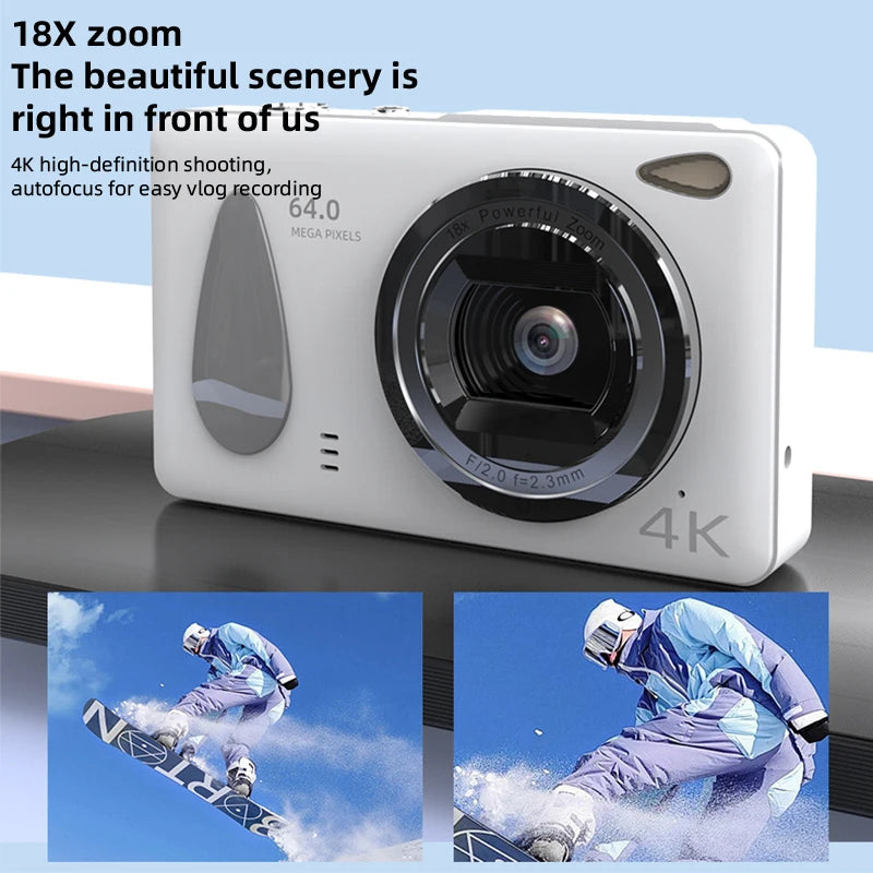 Appareil photo numérique 4K de haute qualité, écran IPS 2,4 pouces, 64mp, photographie, YouTube, Vlogging, caméras vidéo, Photo photographique, Vlog Compact