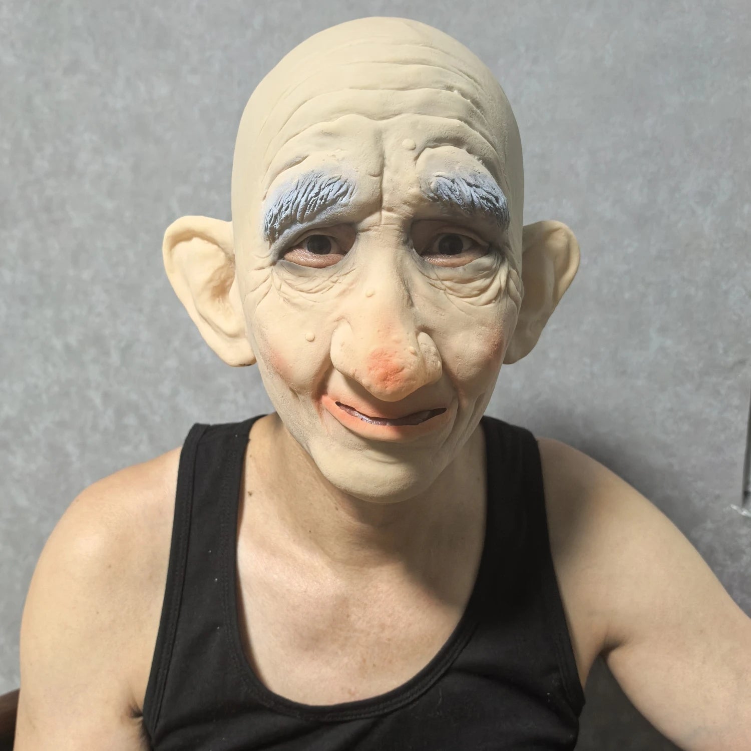Super Soft Latex Old Man Mask – Moving Mouth – Ideal for Shows & Parties