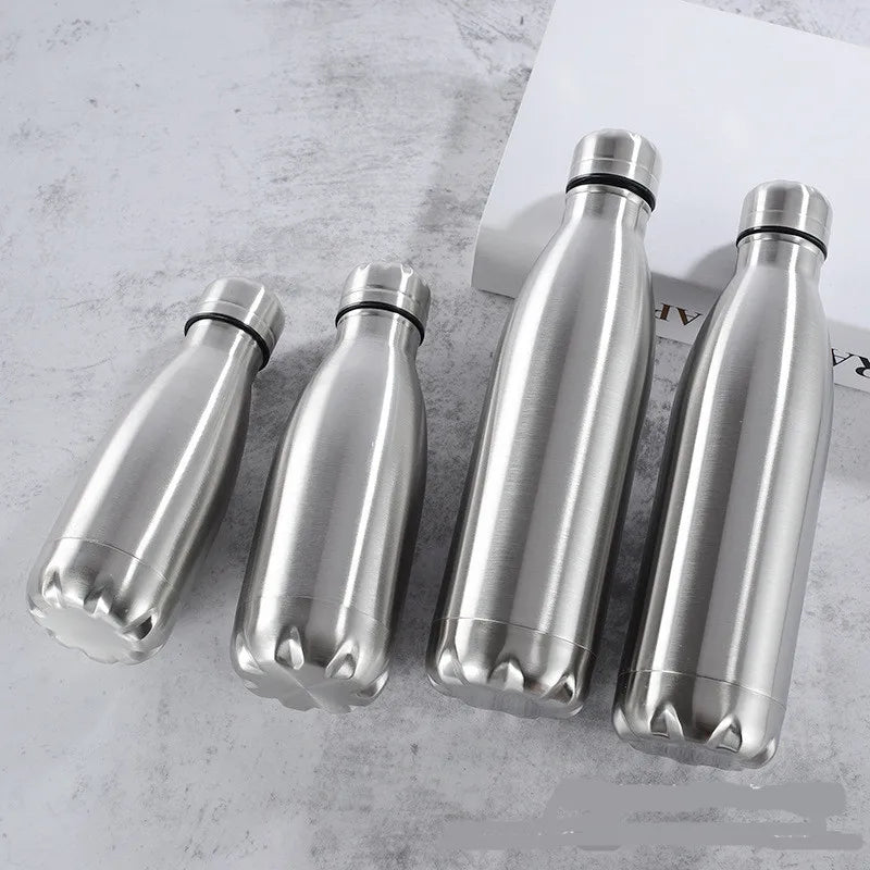 Stainless Steel Water Bottle for Outdoor and Travel, 1 Liter Item, Free Shipping, Standard, 500 750 1000ml