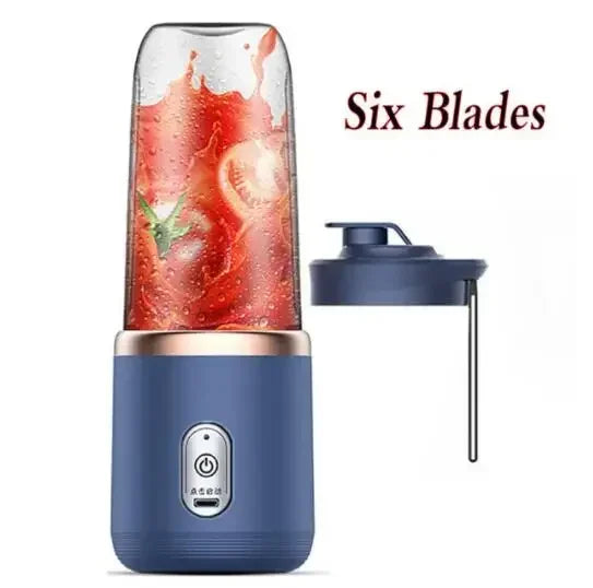 Mélangeur de Jus Portable Mini Blender Électrique USB 6 Lames