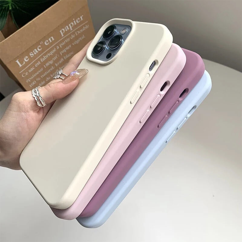 Luxury Original Apple Silicone Phone Case for iPhone 15 Pro Max