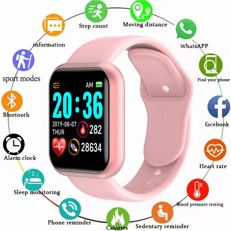 Smartwatch, Multifunctional smart watch, Bluetooth, connected phone, Android, IOS, Y68, D20