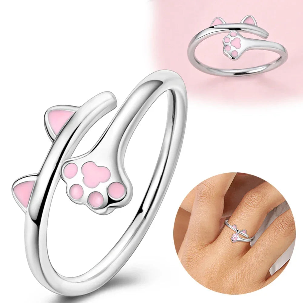 Colorful Zircon Sun Moon Star Stackable Rings for Women.