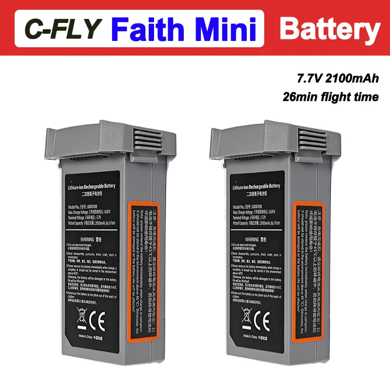 C-FLY Faith Mini Drone batterie batterie d'origine 7.7V 2100mAh 26min temps de vol pour Faith2 Mini accessoires pièces