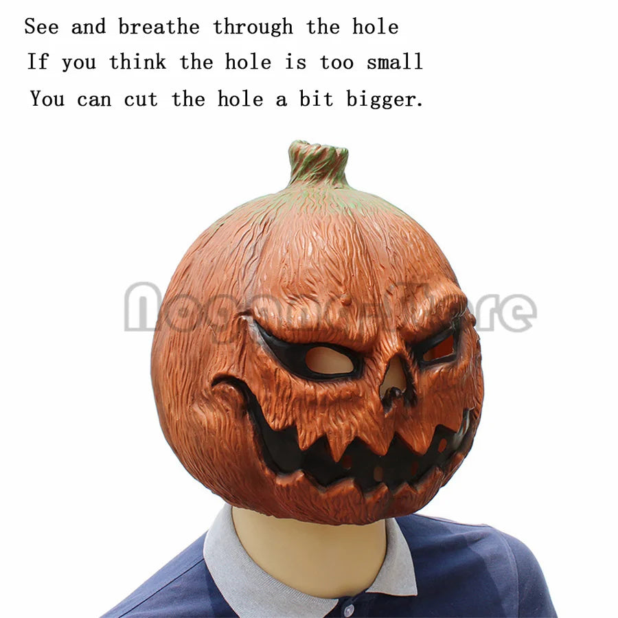 Grusel-Kürbismaske – Halloween-Cosplay, Vollkopfmaske