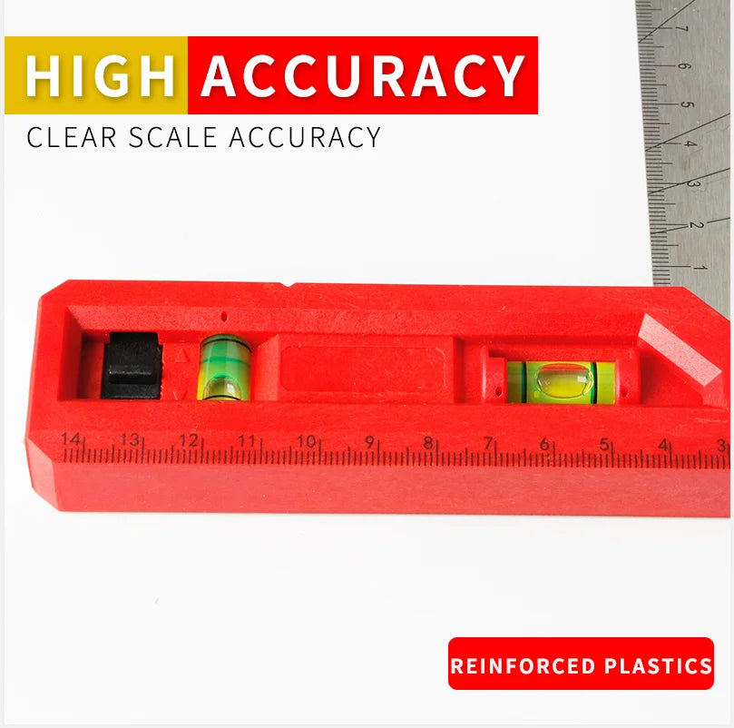 Square, 90 Degree Triangle and Right Angle Ruler 200mm 300mm 400mm Plastic Handle for Woodworking Measuring Tools